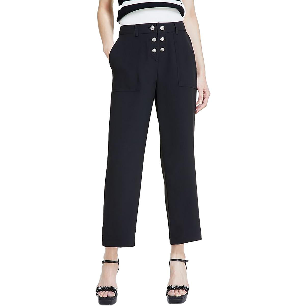 

Женские укороченные брюки Sailor Wide Leg Karl Lagerfeld Paris, черный