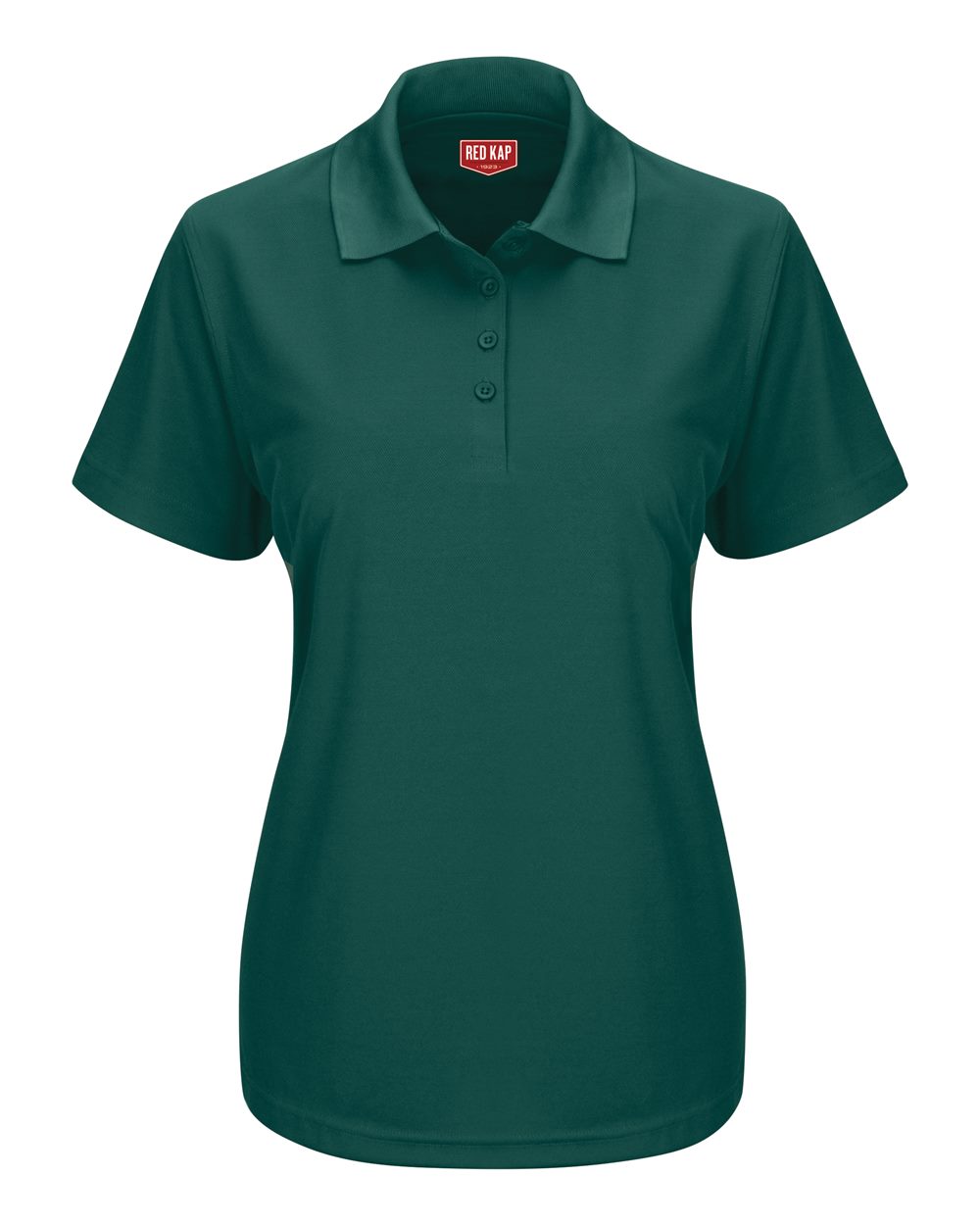 

Женское поло с коротким рукавом из трикотажного материала без карманов Core Red Kap, цвет hunter green