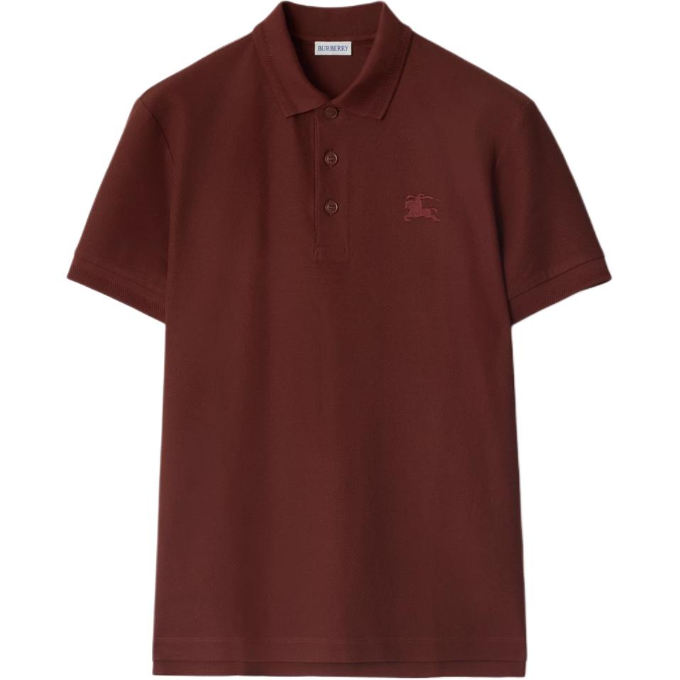 

Поло с вышитым логотипом Burberry, Burgundy