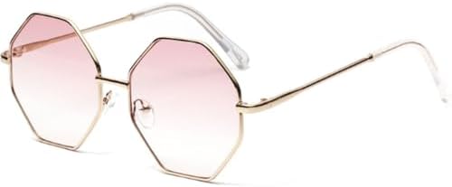 

Солнцезащитные очки Polygon Square для женщин, маленькая металлическая оправа, солнцезащитные очки для мужчин с защитой от УФ-излучения, модный аксессуар для очков MTZJH, Gradient Pink