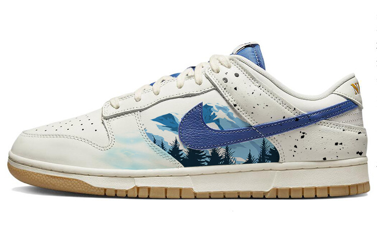 

Кроссовки Nike Dunk Skateboarding Shoes Men Low-top Beige/L Blue, синий