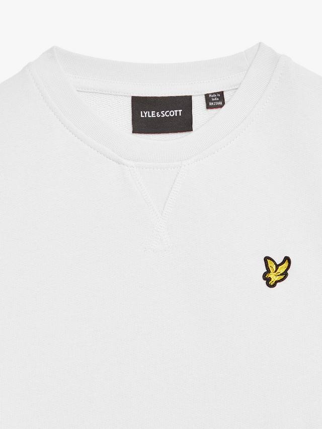 Детский хлопковый свитшот с круглым вырезом Lyle & Scott, 626 White — фото 3