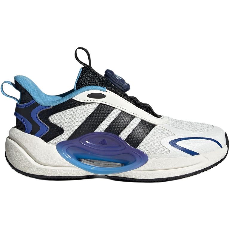Износостойкие низкие кроссовки Galaxy для детей и подростков Adidas, белый/синий/черный — фото 2