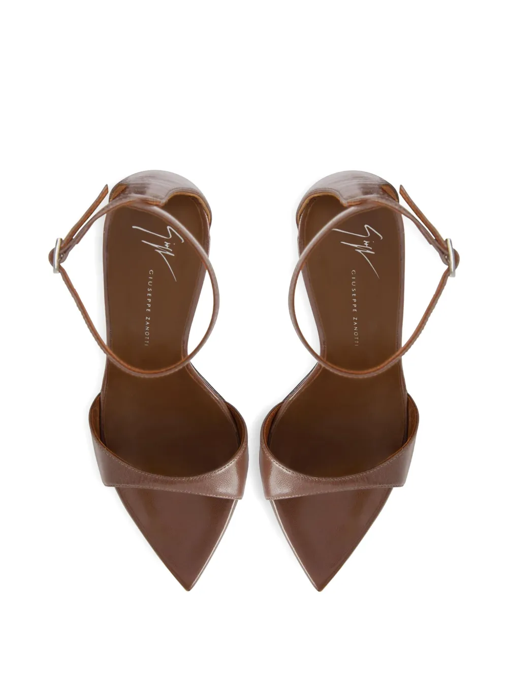 Босоножки Intriigo 105 с заостренным носком Giuseppe Zanotti, коричневый — фото 3