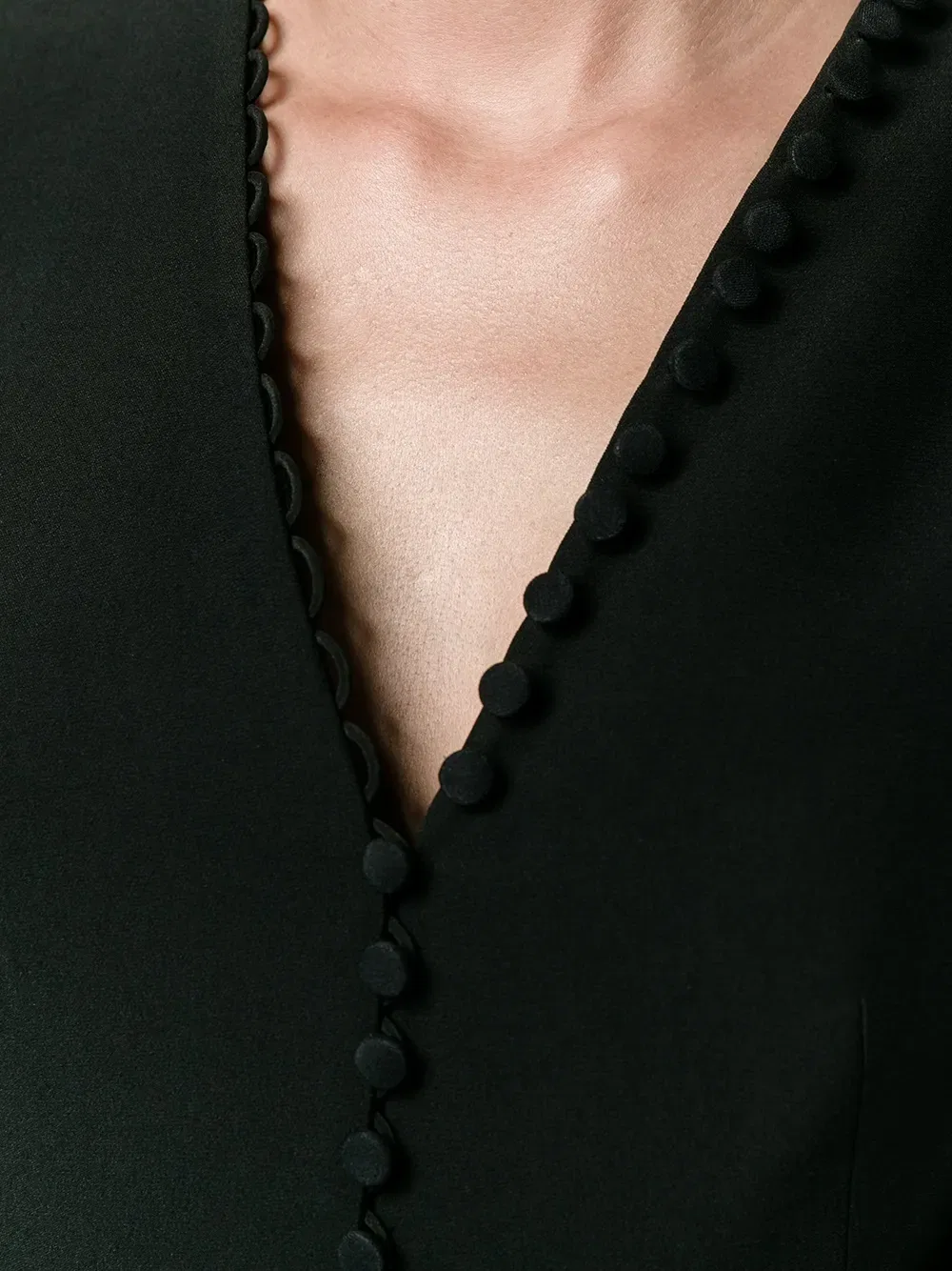 Вечерний комбинезон с V-образным вырезом Alexander Mcqueen, черный — фото 4