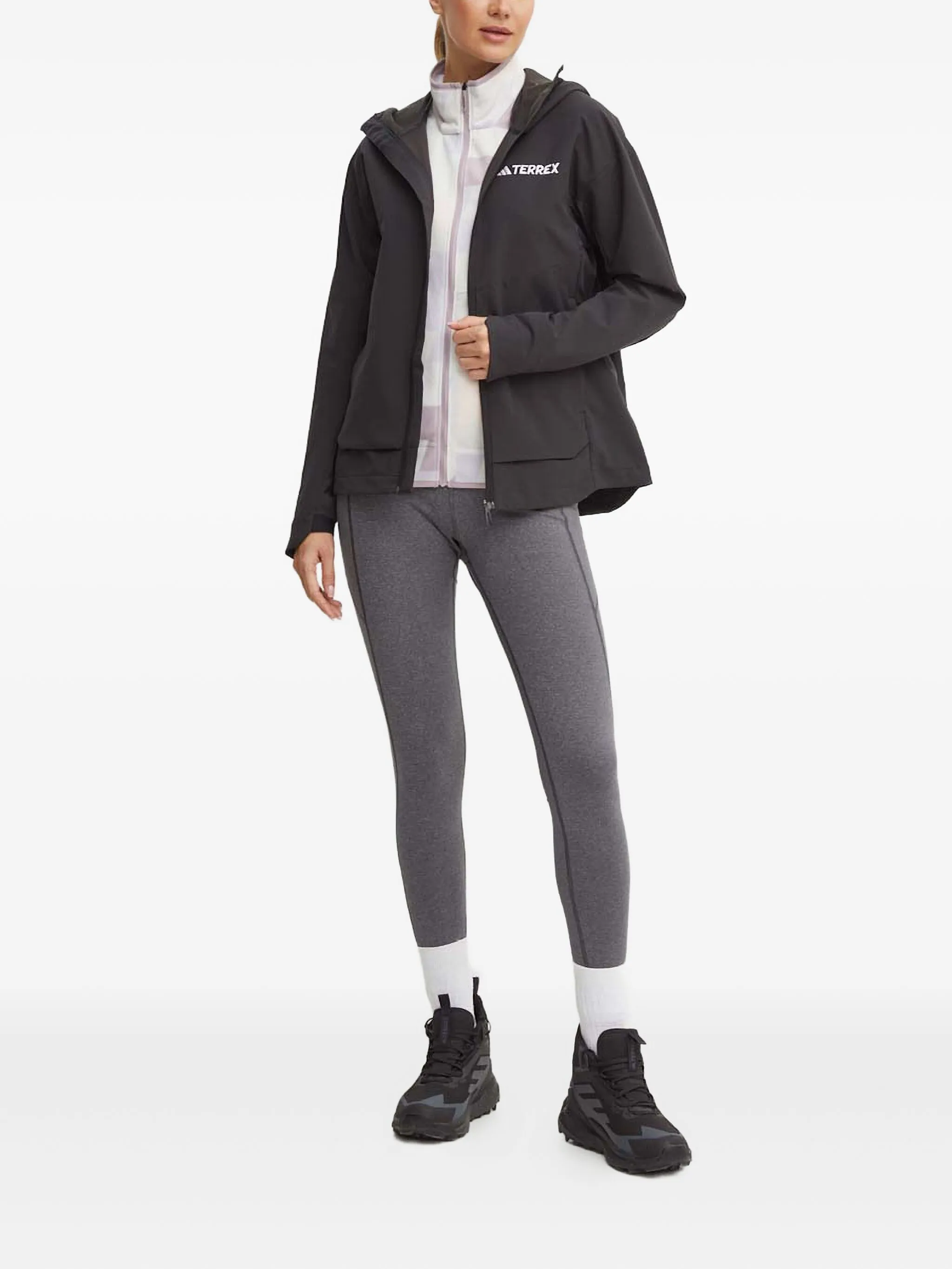 Куртка с капюшоном и логотипом Adidas, черный — фото 2