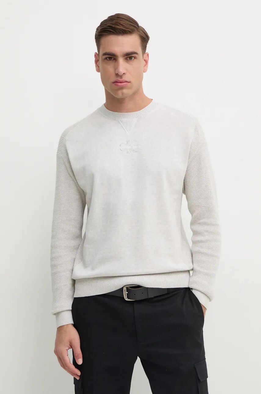 

Хлопковый свитер Calvin Klein Jeans, серый