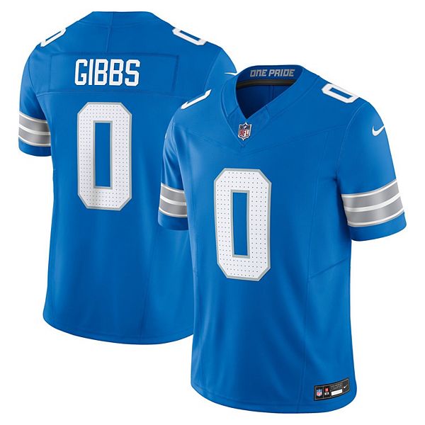 Мужская футболка Detroit Lions Vapor FUSE Limited синего цвета Jahmyr Gibbs Nike — фото 2