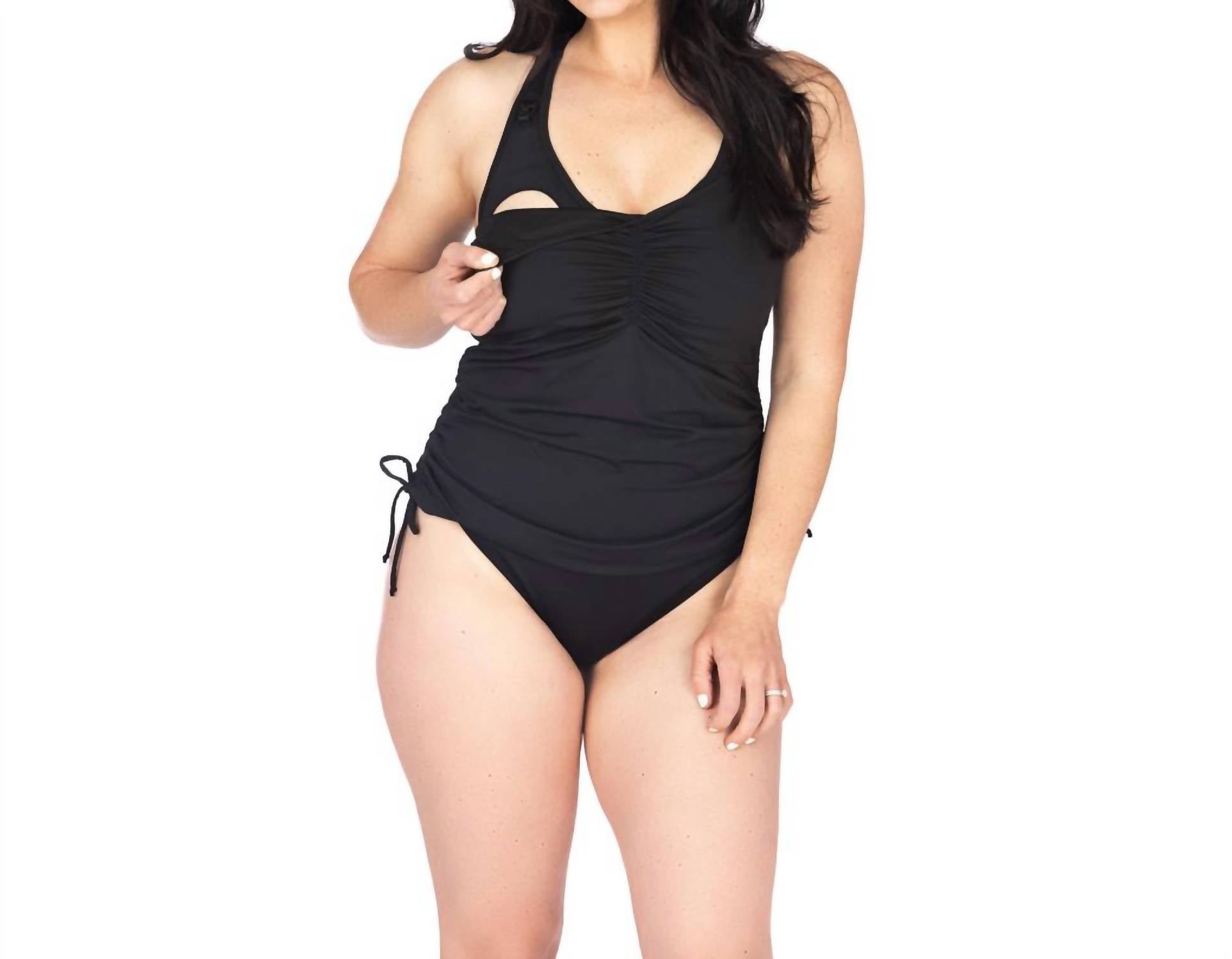 

Купальник танкини для кормления и материнства Swimfit черного цвета LOVE & FIT