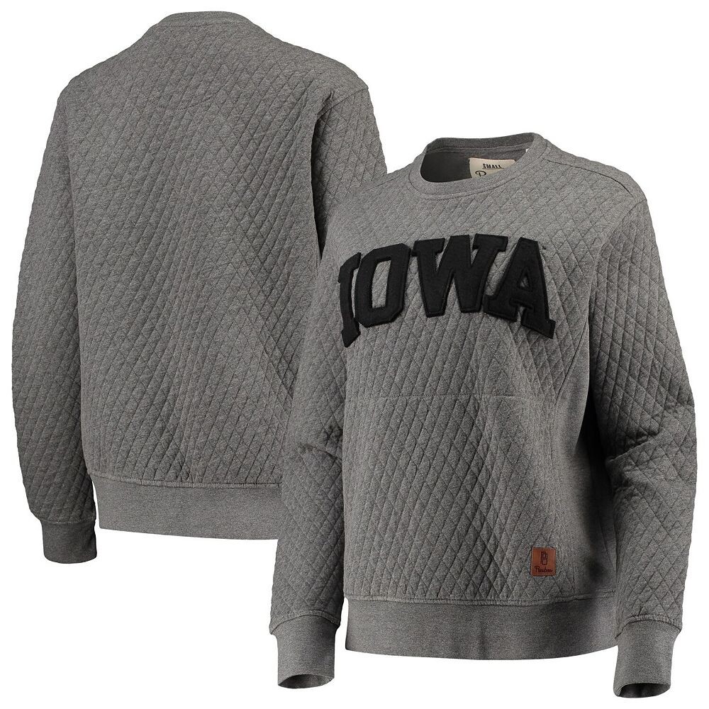 

Женский стеганый пуловер Pressbox Heather Charcoal Iowa Hawkeyes Moose, цвет Iwa Grey