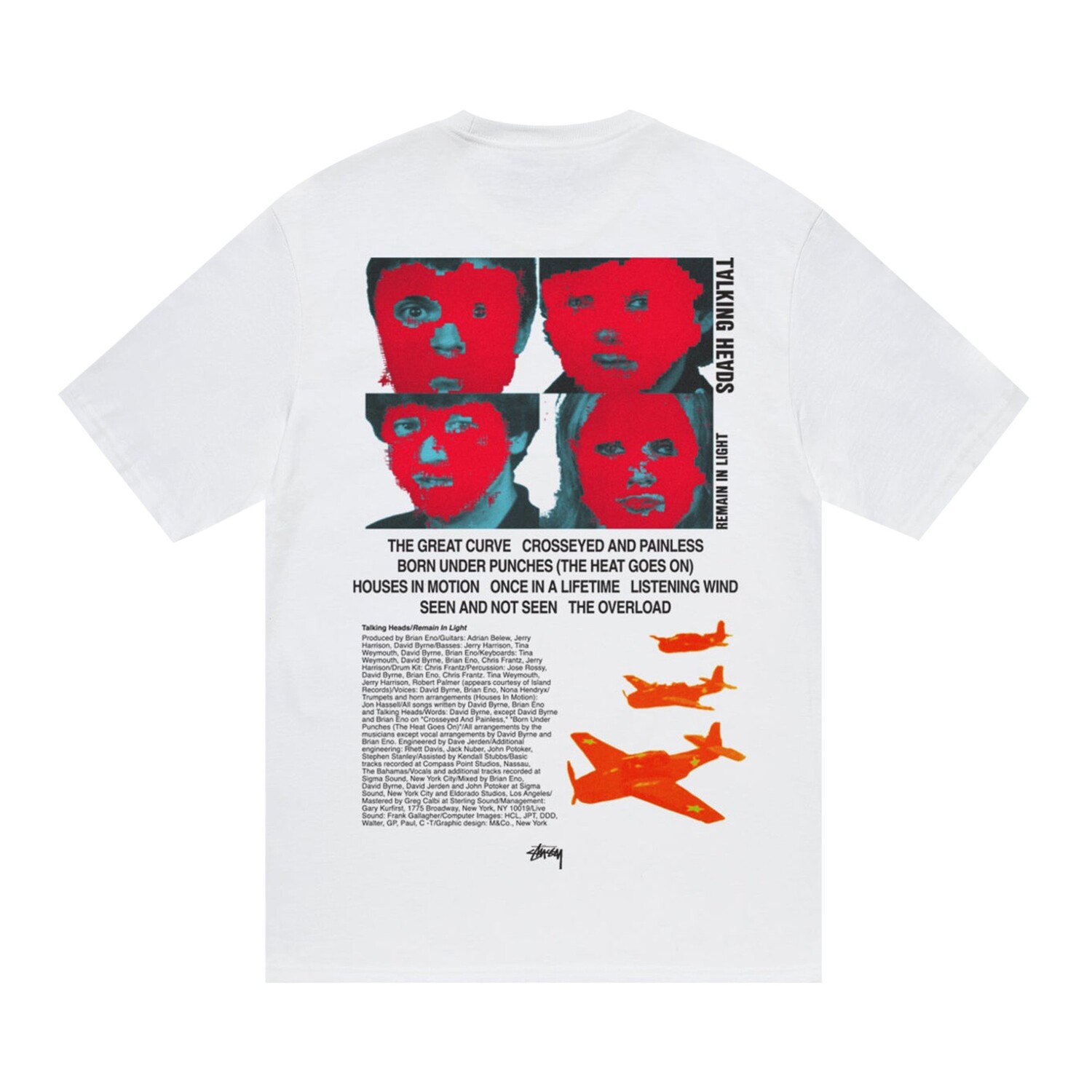 Stussy Talking Heads остались в светлой футболке белого цвета — фото 2