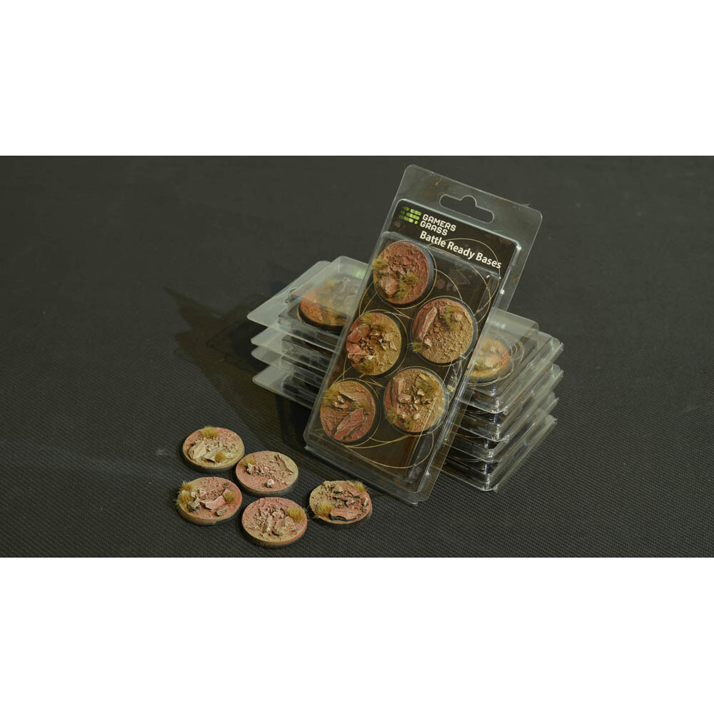 

Аксессуары Gamers Grass Battle Ready Bases: Badlands - Round 40mm (5)