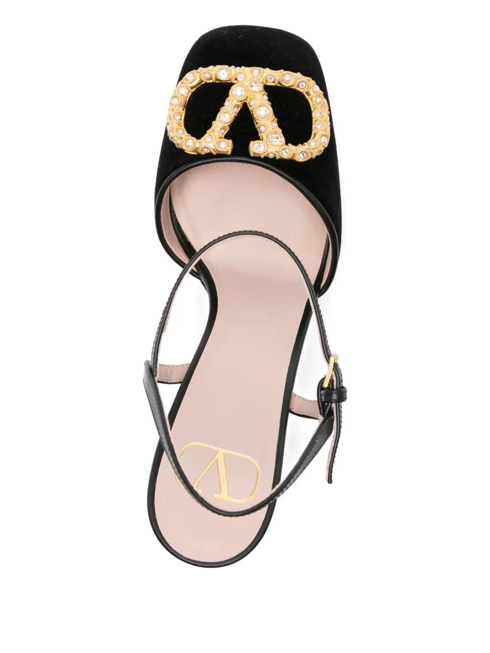 105-мм платформа мюли VALENTINO GARAVANI, черный — фото 4