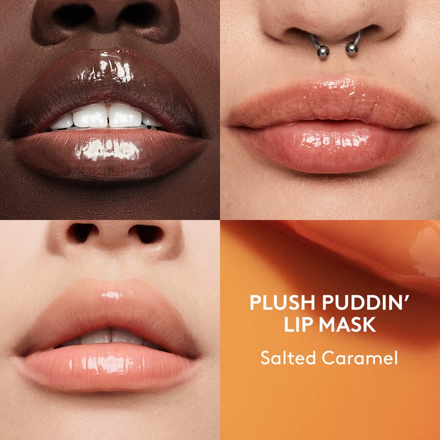 Интенсивная восстанавливающая маска для губ Plush Puddin' с гранатовыми стеролами и витамином Е. Fenty Beauty by Rihanna, 0.5 oz/15 mL, Salted Caramel — фото 2