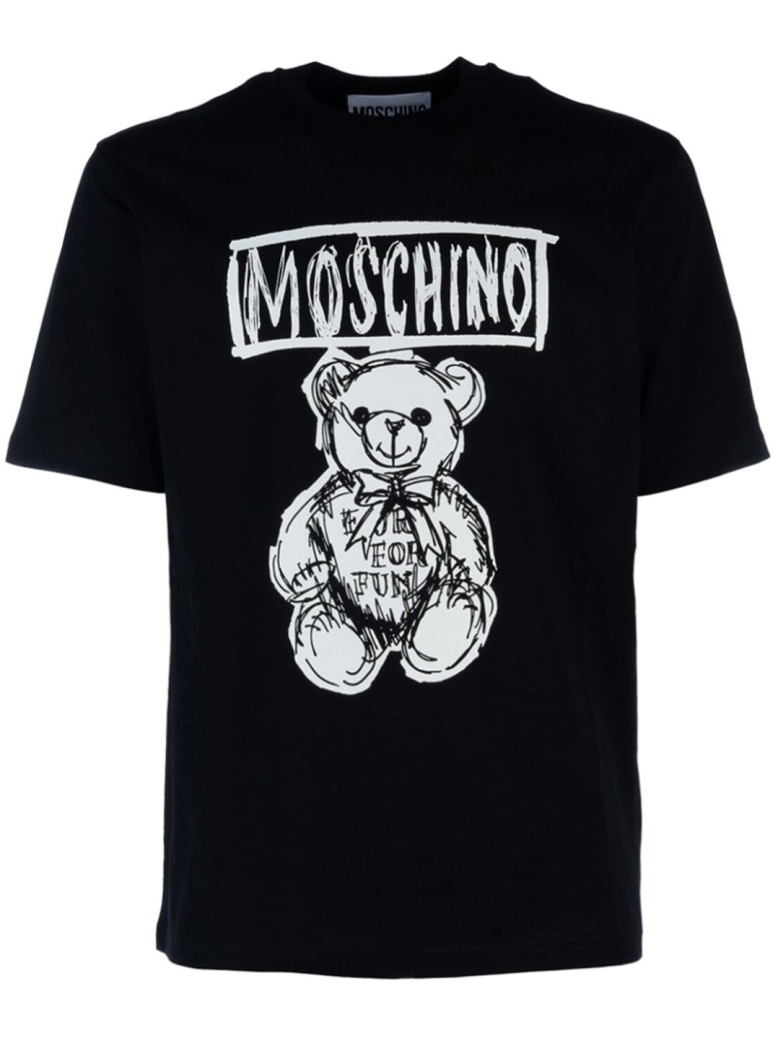 

Футболка с мотивом плюшевого мишки Moschino, черный