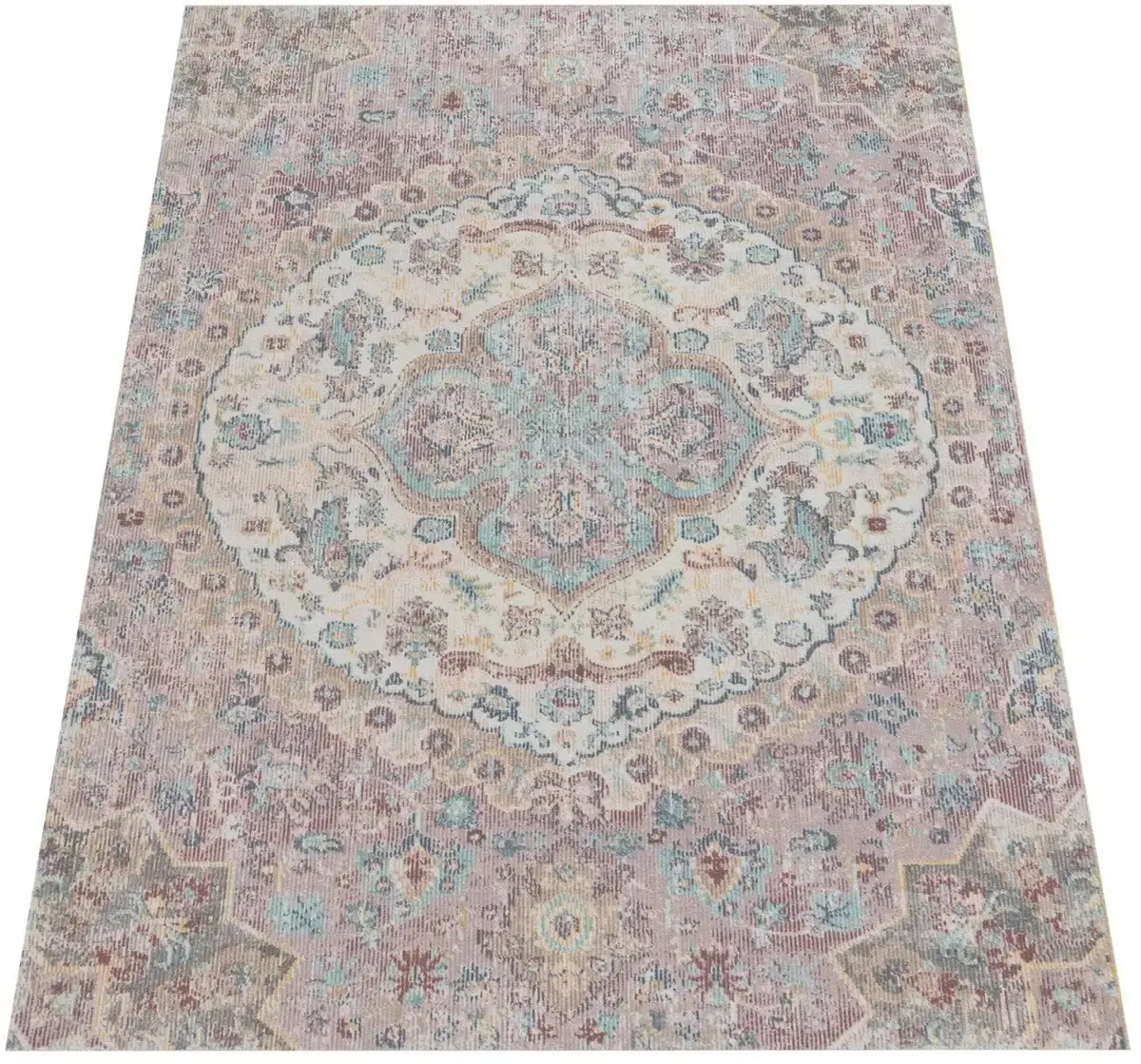 

Ковер Paco Home "Torres 271", прямоугольный, короткий ворс, восточный вид, винтажный дизайн, подходит для использования внутри и снаружи помещений 80х150 см, розовый