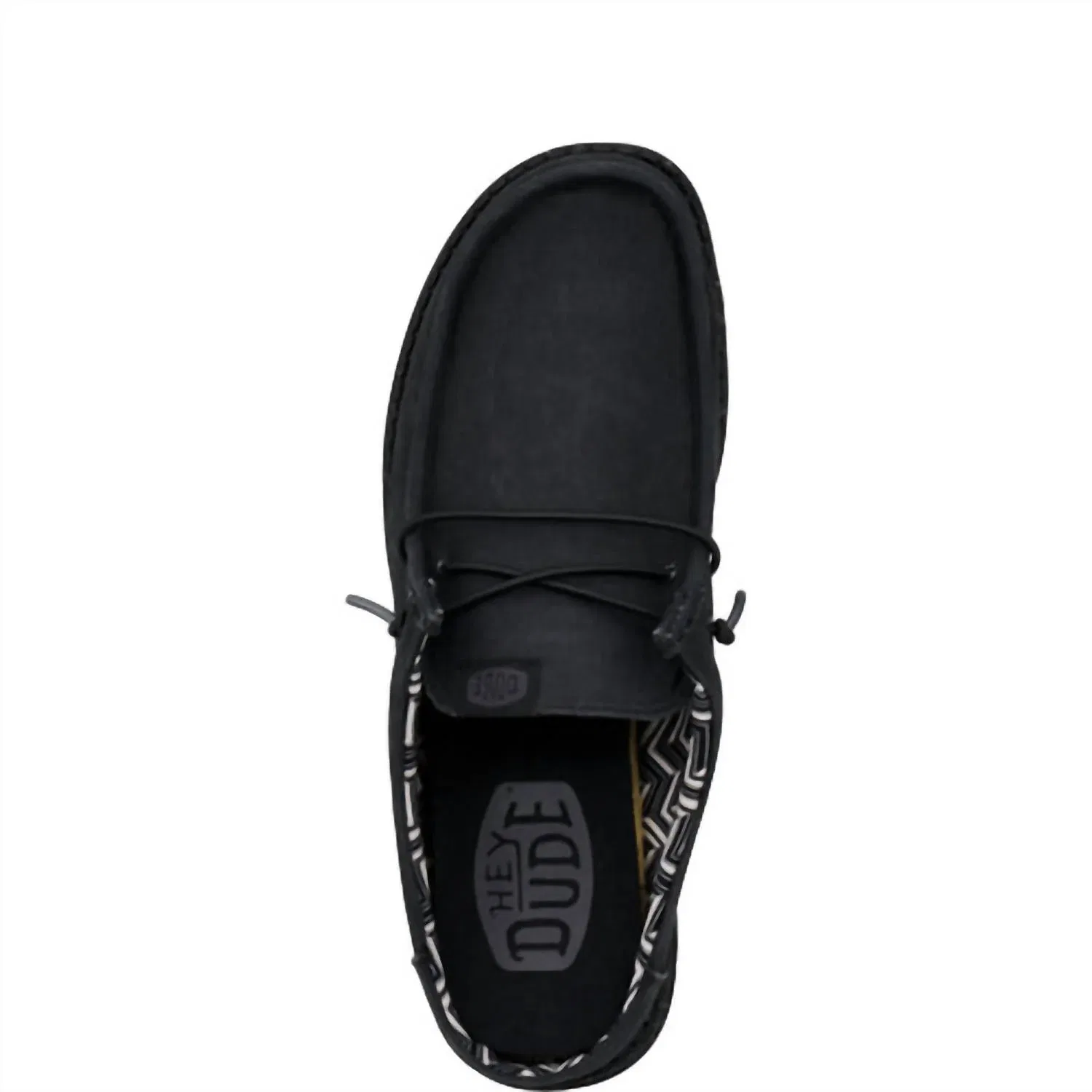 Hey Dude Men's Wally Slip Stretch Canvas Shoes In Black — фото 4