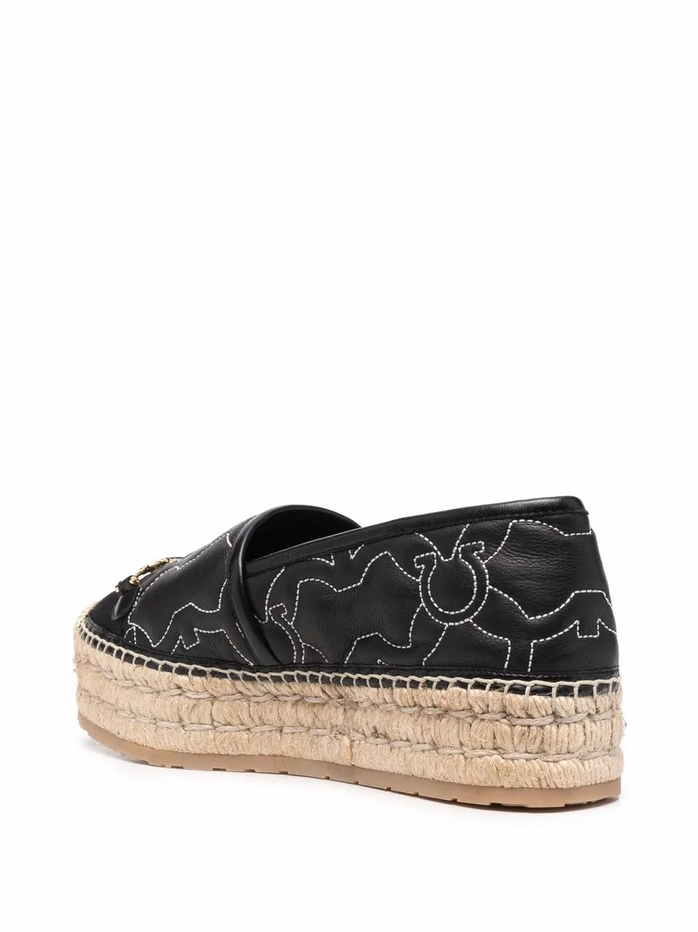 Ferragamo Gancini с вышитым логотипом эспадрильи Salvatore Ferragamo, черный — фото 2