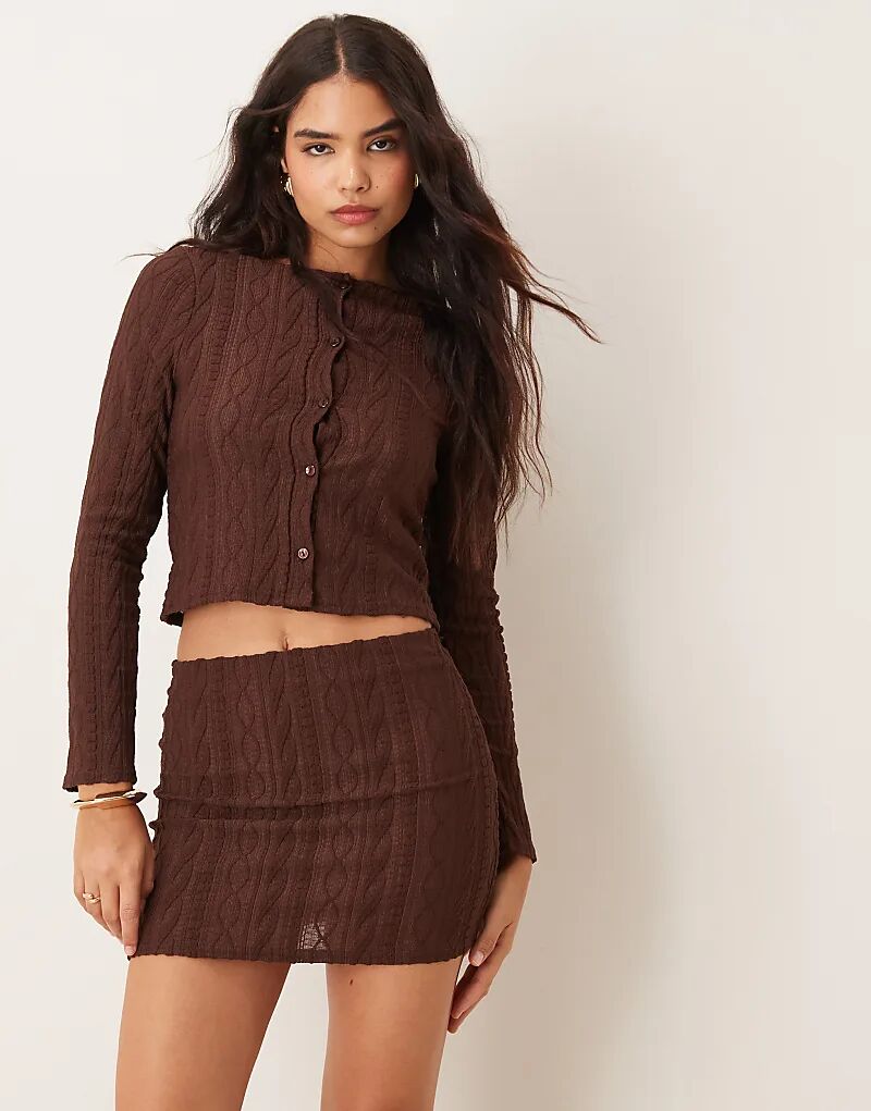 

Кардиган Miss Selfridge с косами, цвет шоколадный