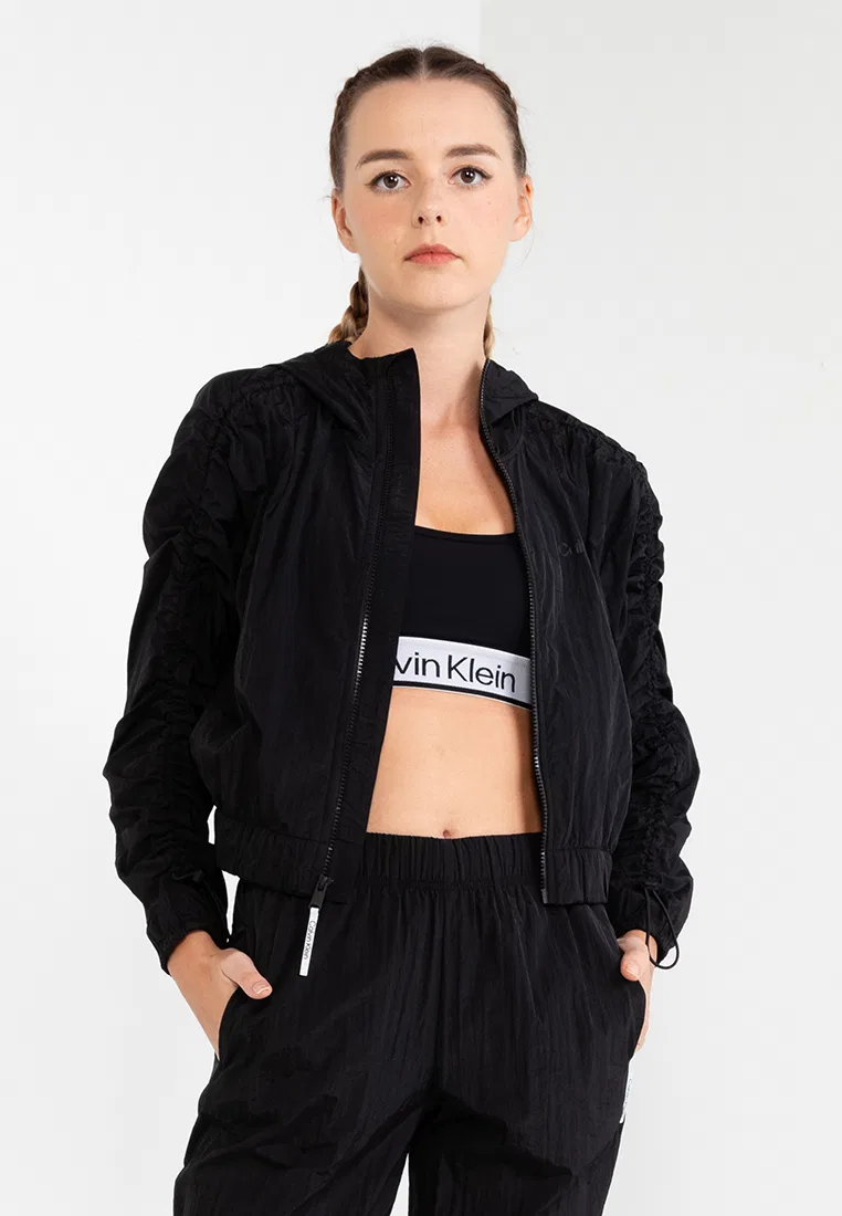 Ветровка с капюшоном, Calvin Klein Sport, черный