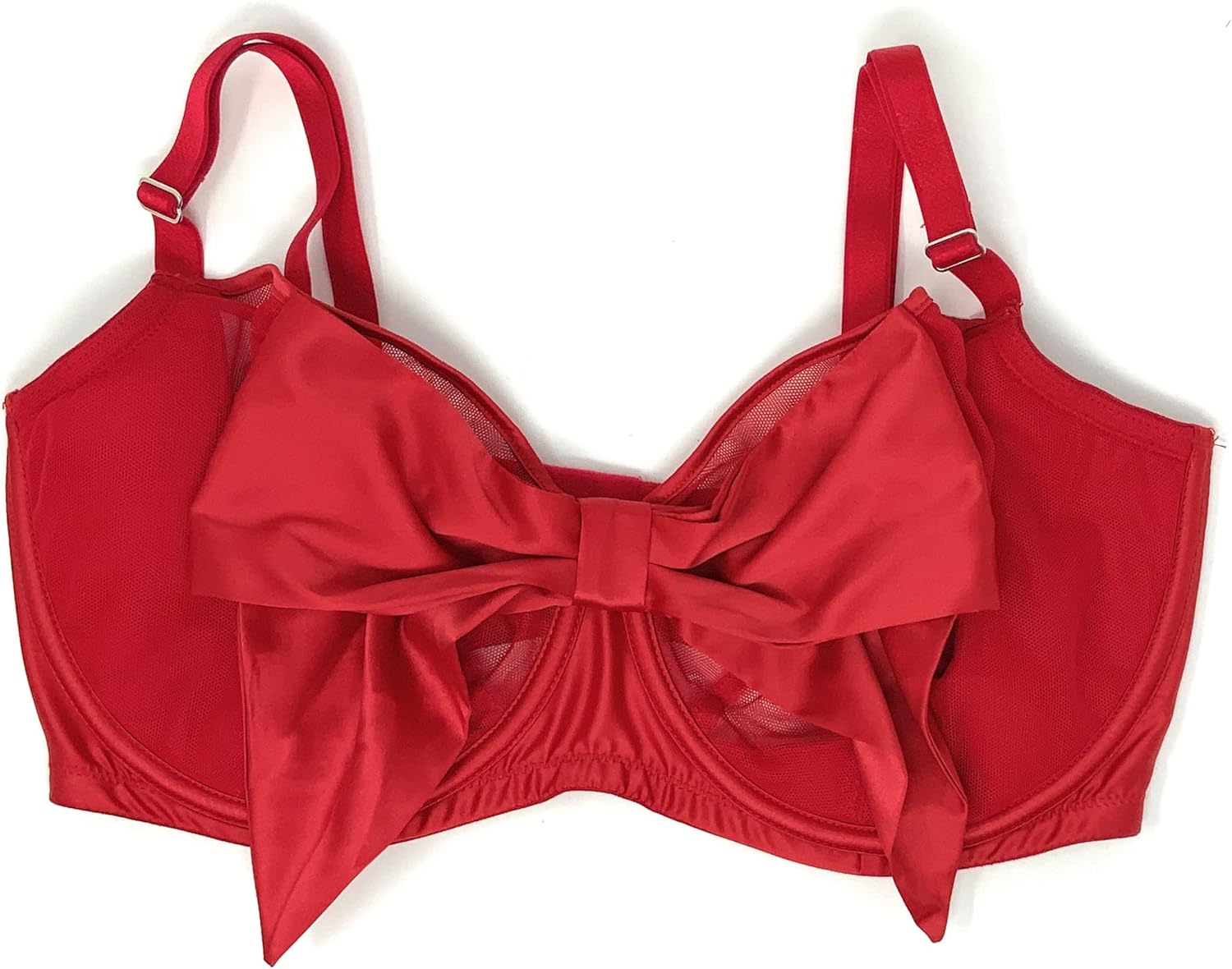 

Бюстгальтер Victoria's Secret Dream Angels Push-Up без подкладки, Lipstick Mesh/Satin Bow