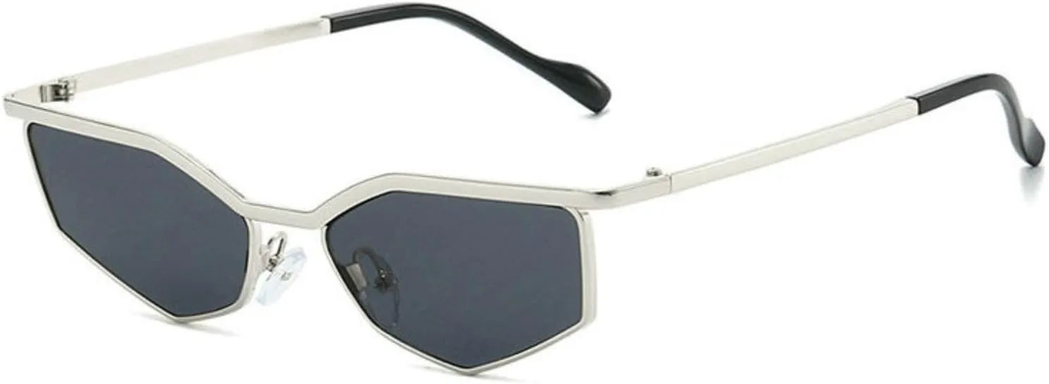 

Солнцезащитные очки Willochra Fashion Hexagon для женщин в золотистой металлической оправе, неправильной геометрической формы, с защитой от УФ-излучения UV400, C2