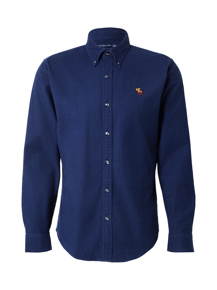 

Рубашка на пуговицах классического кроя Abercrombie & Fitch, темно-синий