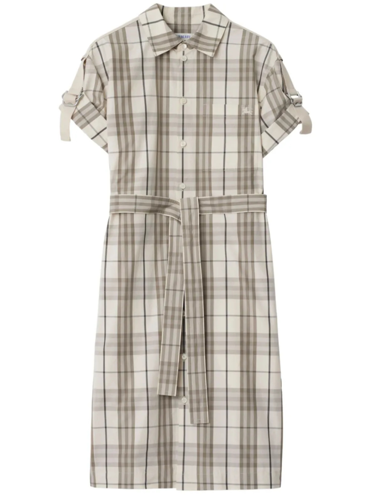 

Платье-рубашка в клетку Burberry, белый