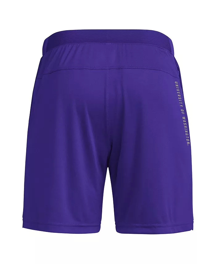 Мужские фиолетовые шорты Washington Huskies для тренировок 7" AEROREADY adidas — фото 2