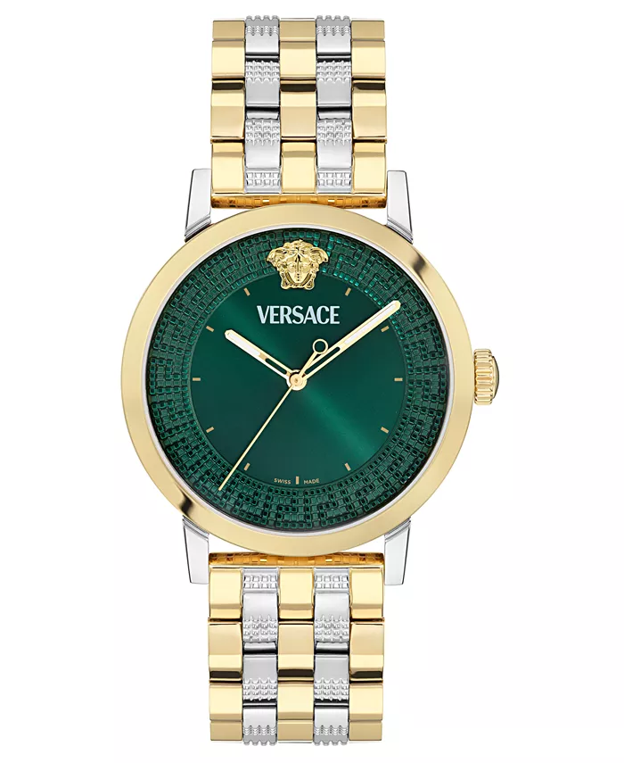 

Мужские часы Swiss Albireo с двухцветным браслетом 40mm Versace