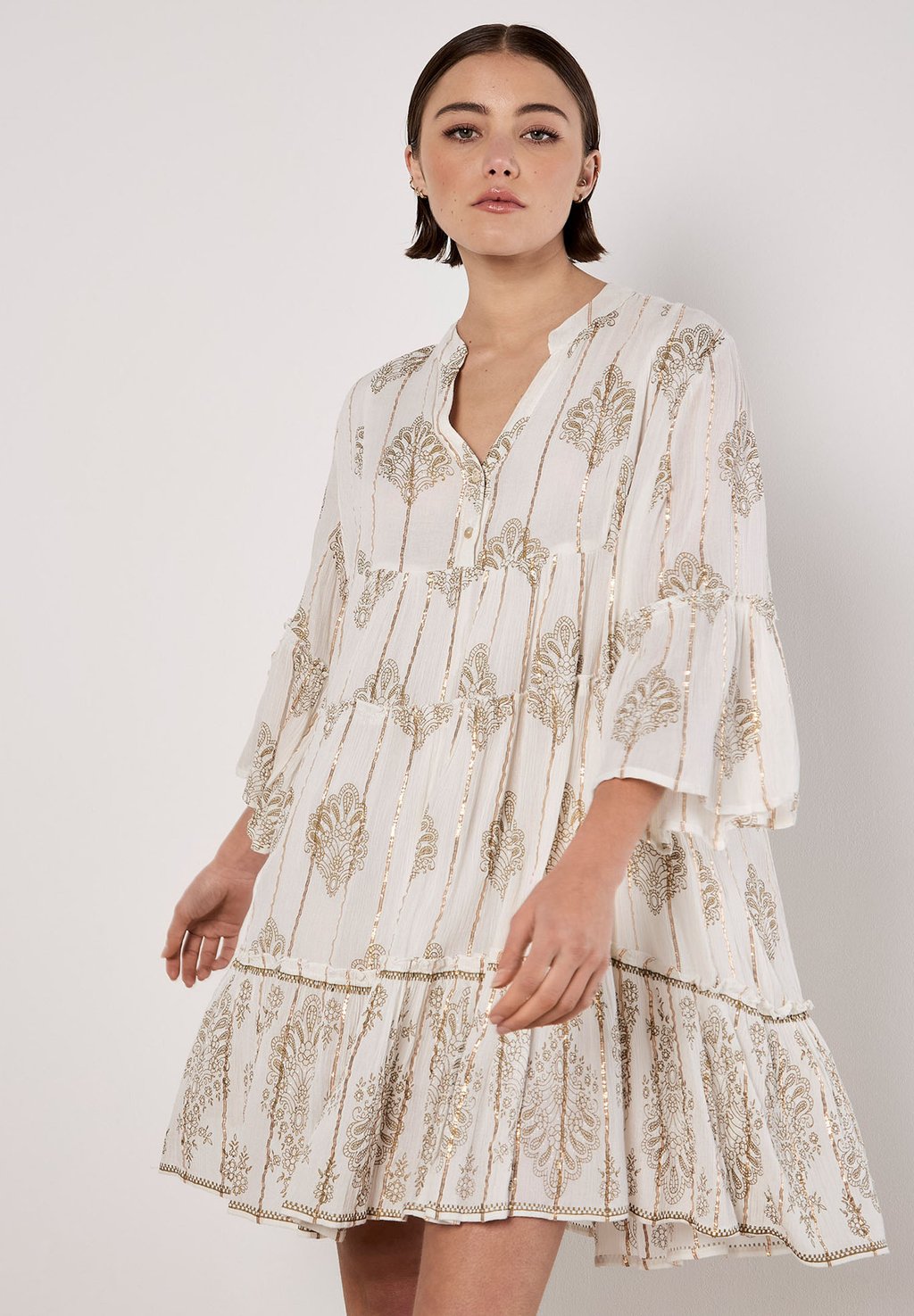 

Повседневное платье PAISLEY TIERED Apricot, бежевый