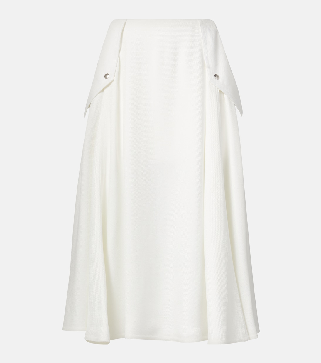 

Юбка миди со складками Bottega Veneta, Chalk