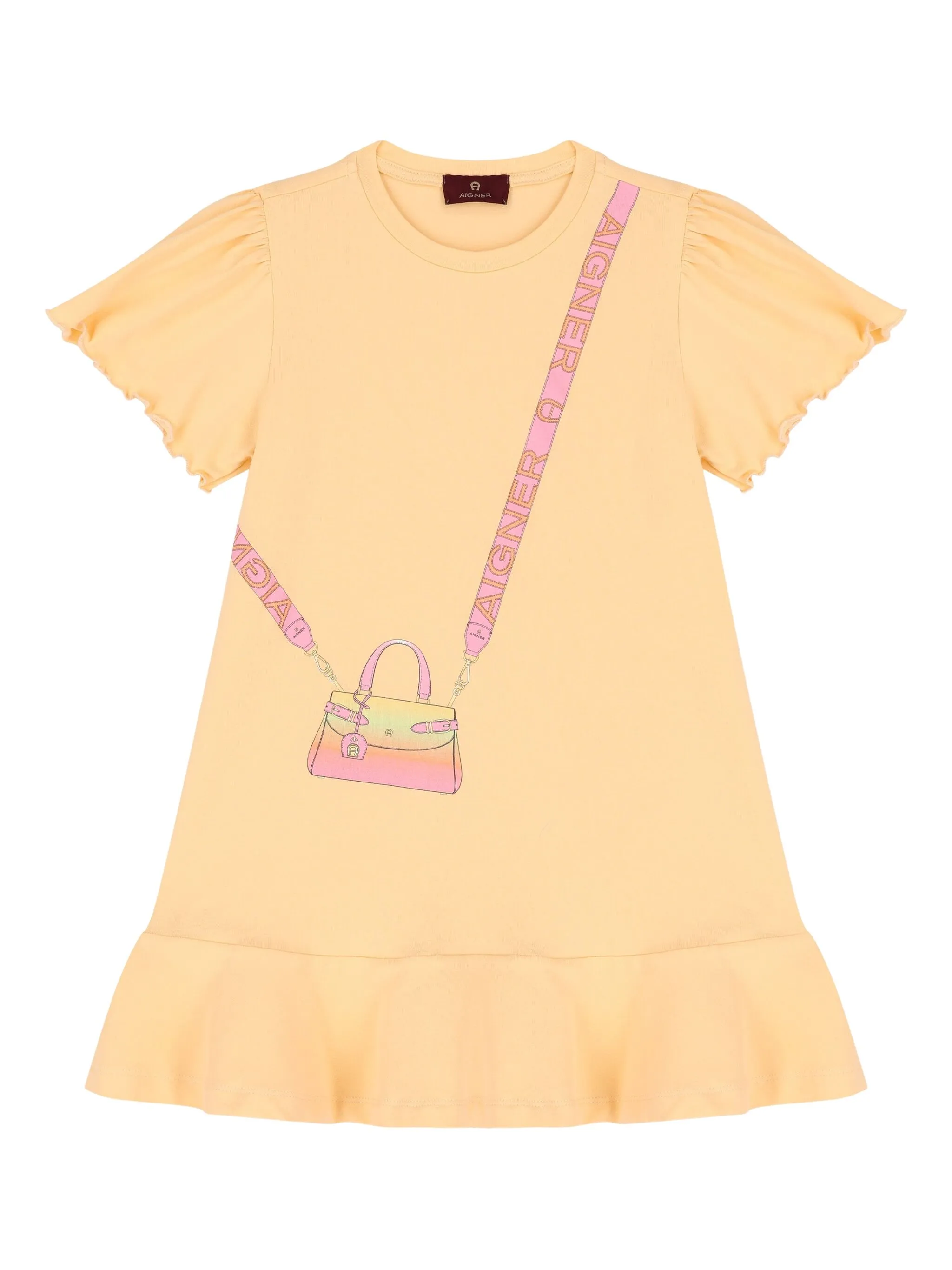 

Платье с принтом Aigner Kids, оранжевый