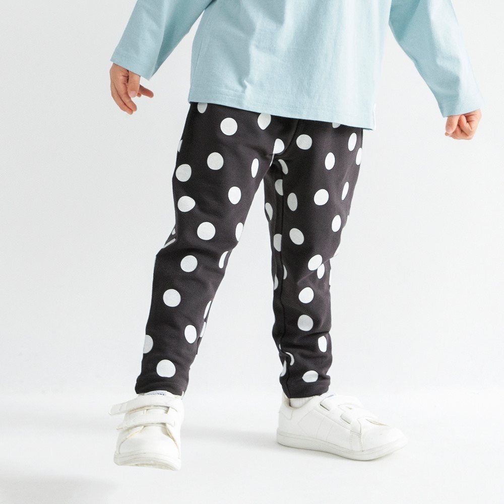Длинные брюки свободного кроя, сшитые по фигуре. Branshes, 95_Charcoal_White Dots