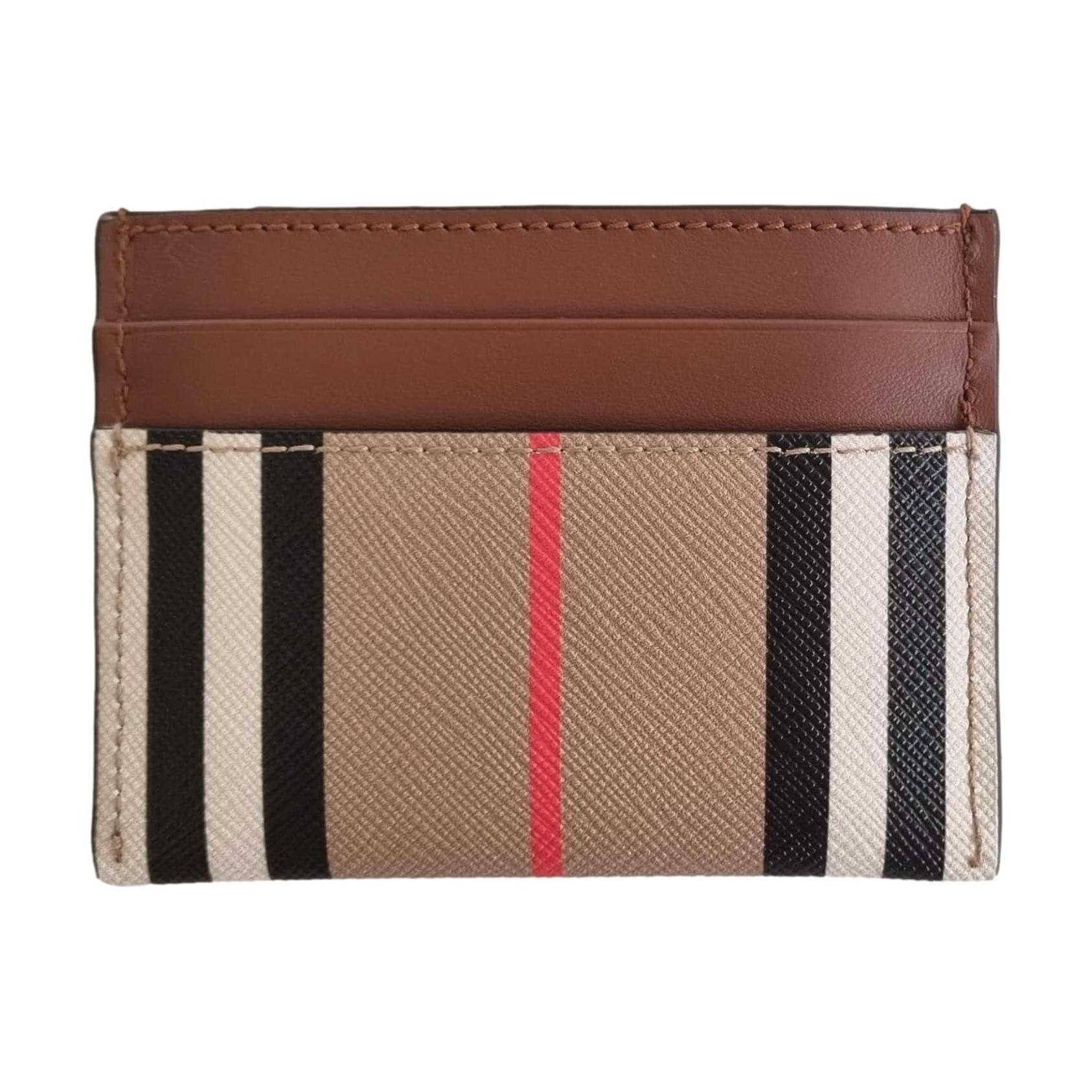 

Кожаный с хлопком картхолдер мужской светло-умбра Burberry