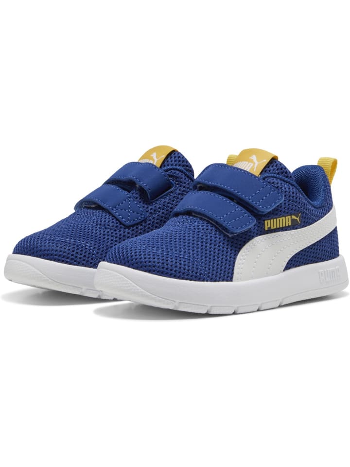 

Кроссовки Courtflex V3 Mesh Inf синего цвета Puma
