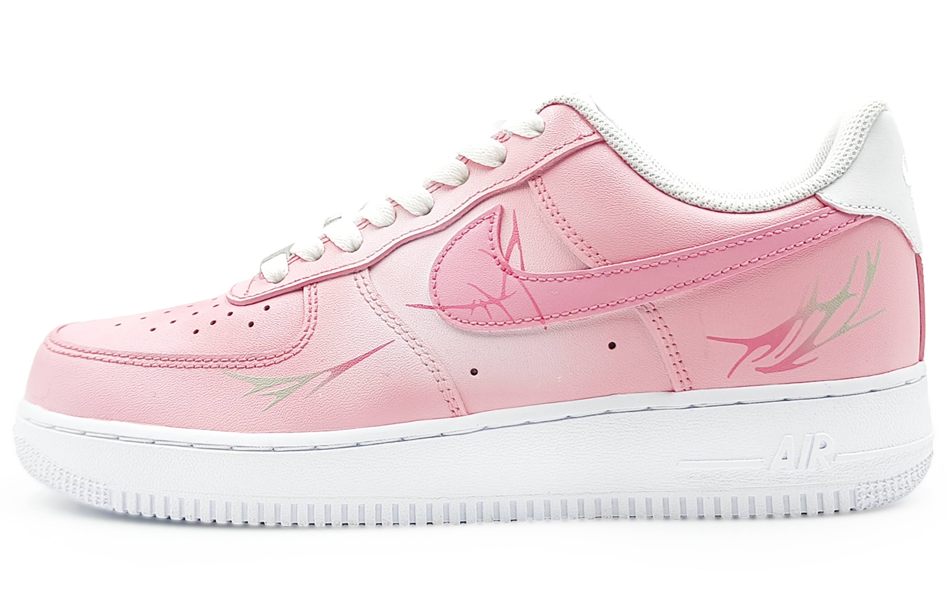 

Nike Кроссовки Air Force 1 для скейтбординга, износостойкие, низкие, мужские, розовые, белые
