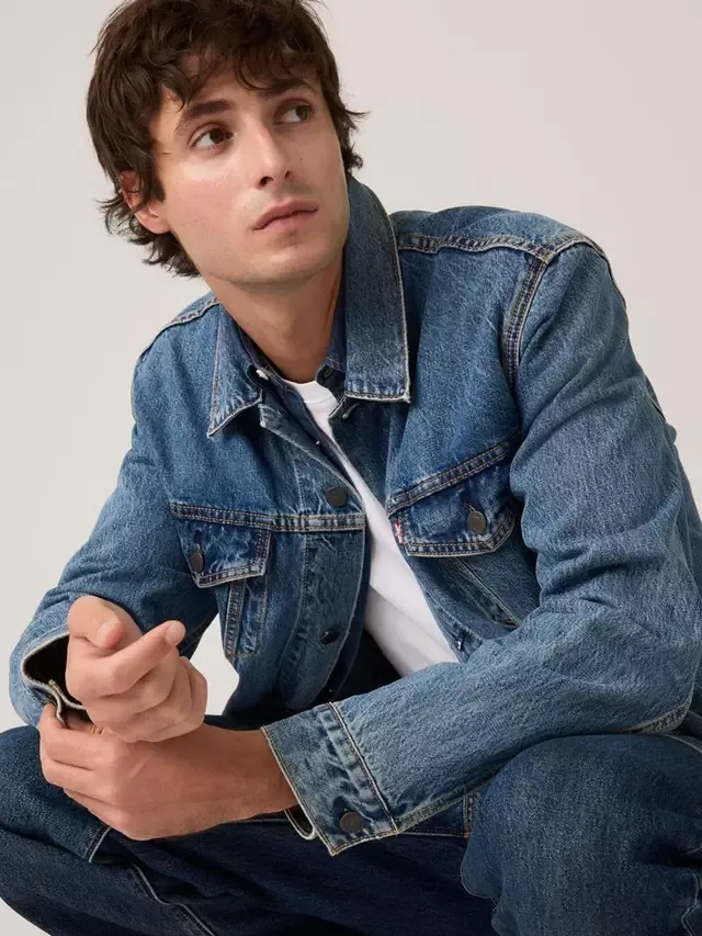 Джинсовая куртка-бомбер, выцветший синий цвет Levi's — фото 3