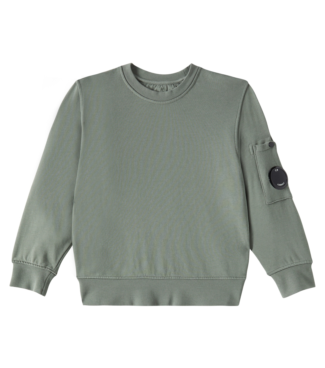 

Толстовка из хлопкового флиса с линзами C.P. Company Kids, Military Green