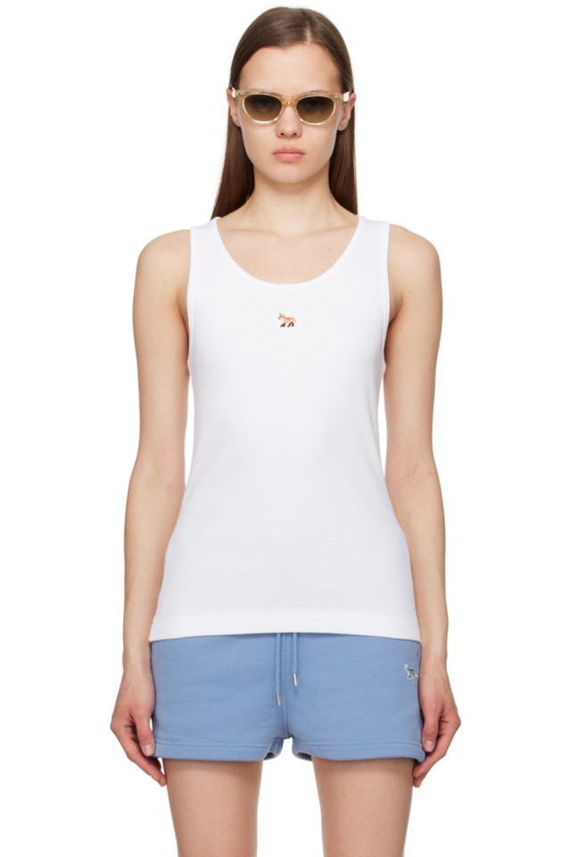 

Топ с лисёнком Maison Kitsuné, белый