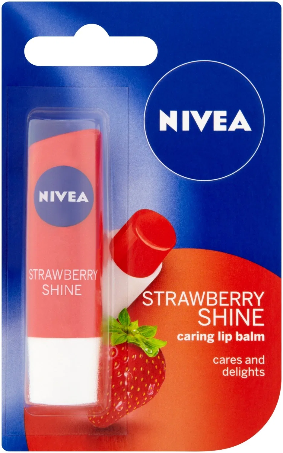 Бальзам для губ Nivea Shine Caring Strawberry, 4.8 г (упаковка из 12 шт.) Nivea