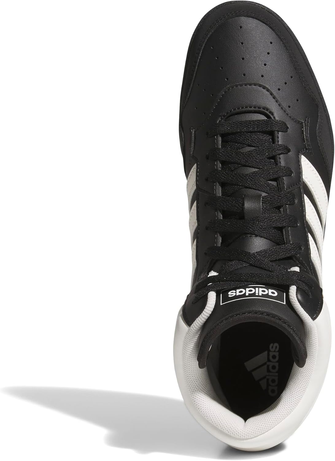 Кроссовки Adidas Unisex-Adult Hoops 4.0 Mid Top, белый/черный/бронзовый — фото 2