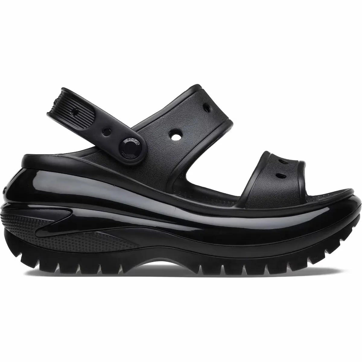 Сандалии унисекс Crocs Classic Mega Crush, черный
