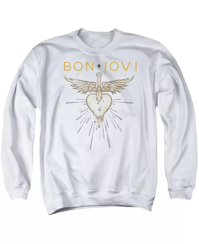 

Мужская толстовка Greatest Hits для взрослых с круглым вырезом Bon Jovi, белый