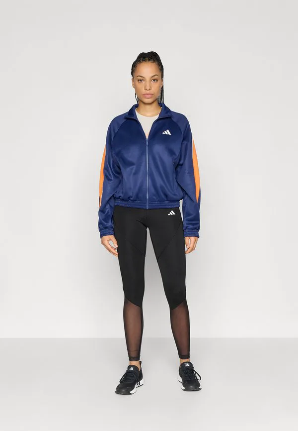 Толстовка на молнии для стадиона Adidas Sportswear, Dark Blue/Pure Orange/Off White — фото 2