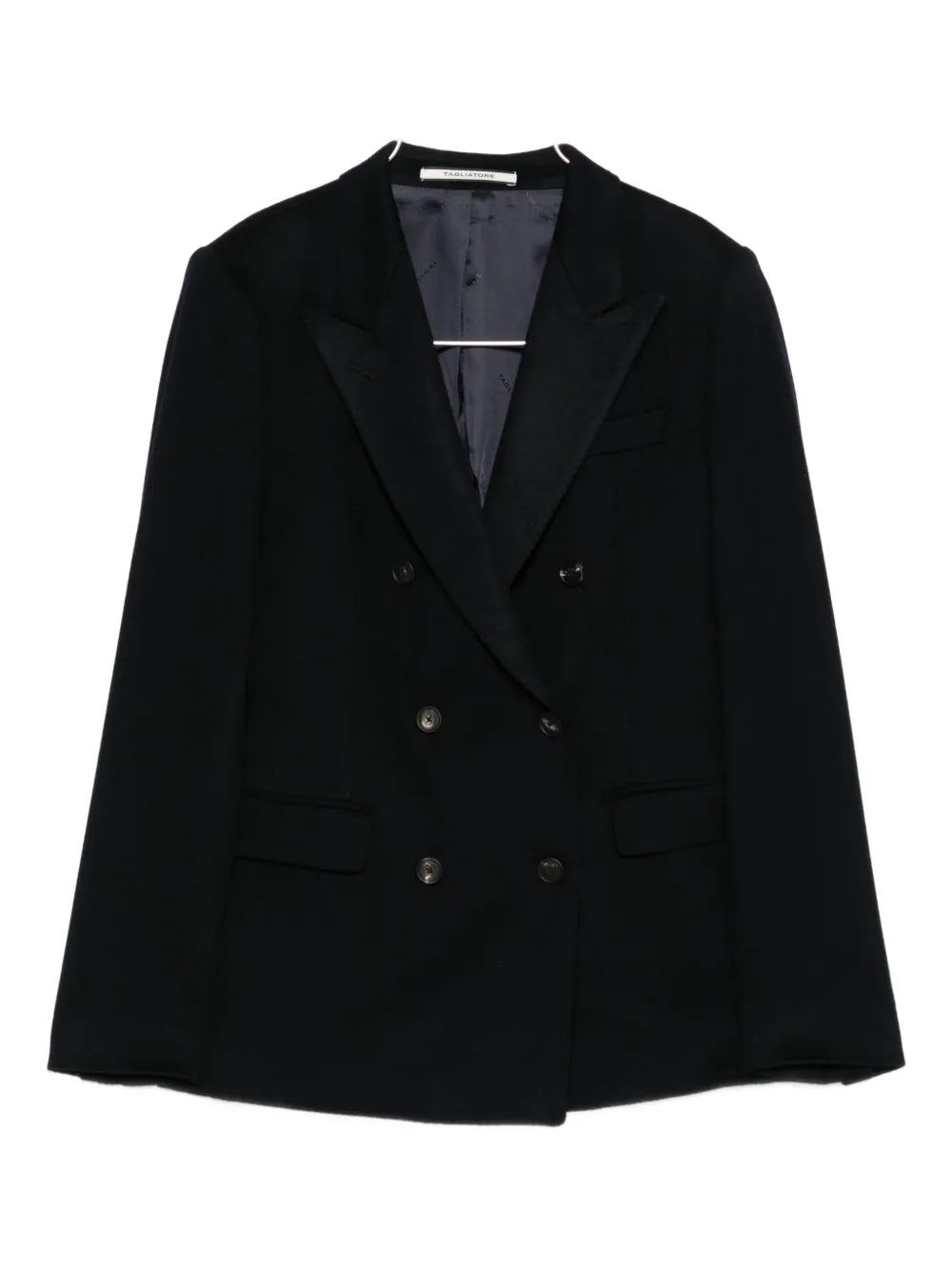 

Двубортный пиджак из кашемира Tagliatore, синий