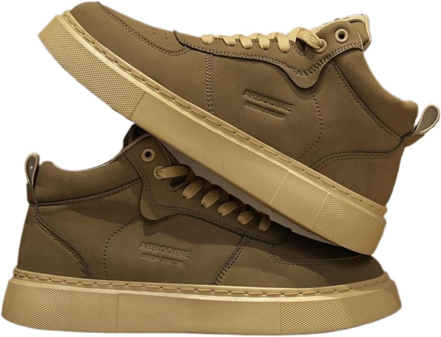 

Мужские классические высокие кеды с ретро-дизайном и массивной платформой, Водонепроницаемые и противоскользящие, Городская уличная мода для повседневной носки Azttoztto, хаки