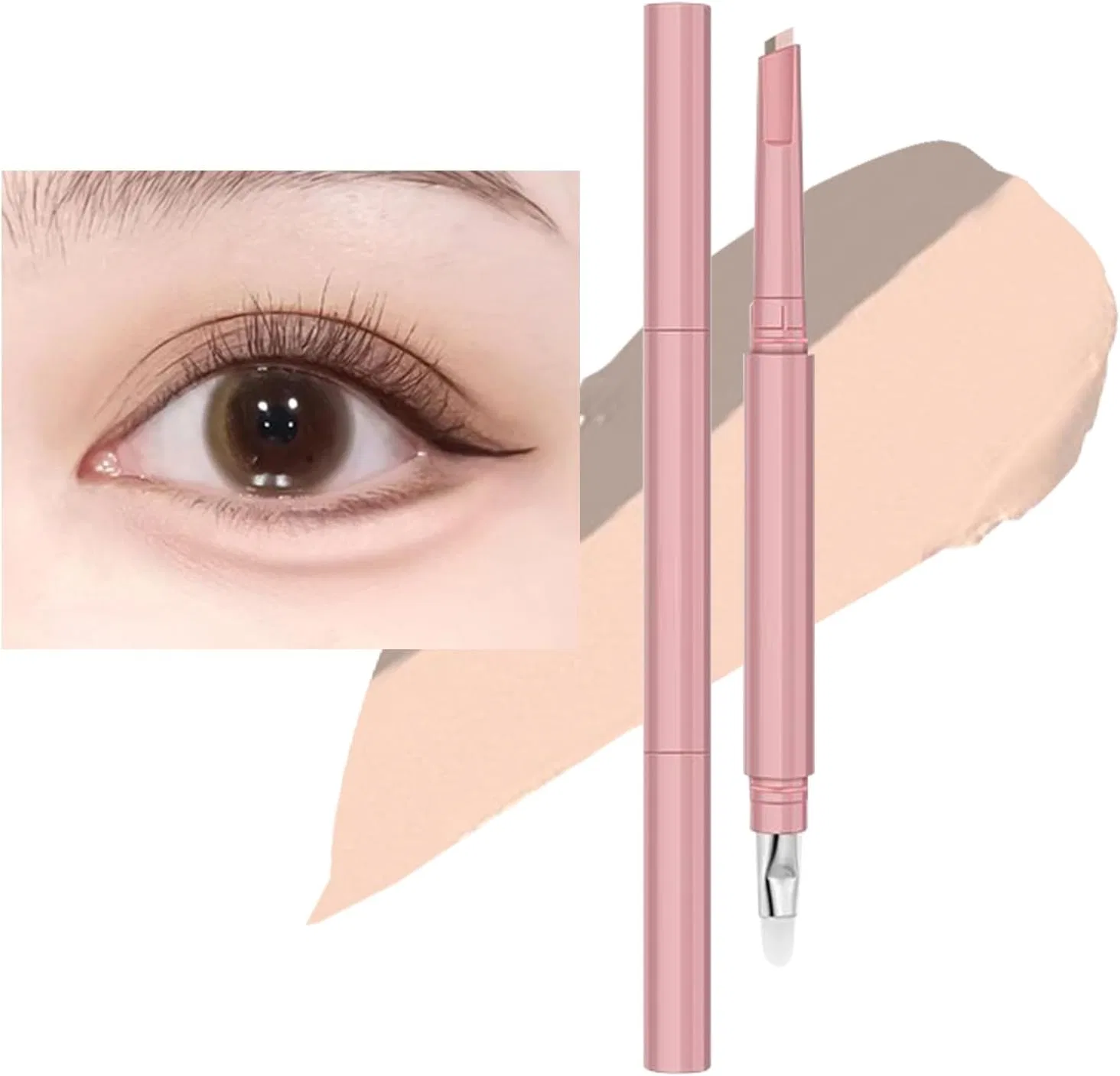Подводка для глаз 2-в-1 Double Core Eyeliner, бежевый, 2.5 г — фото 2