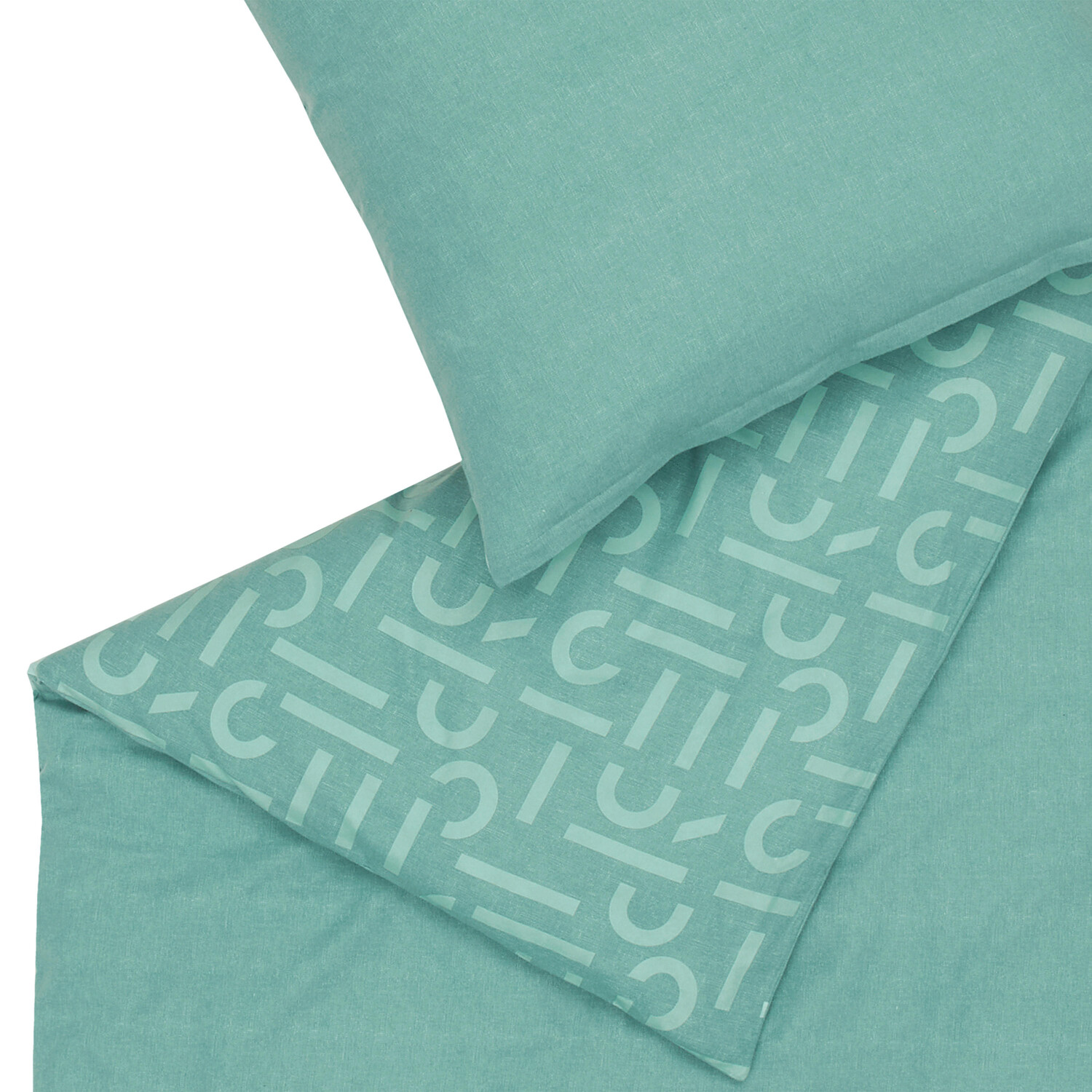 

Двустороннее постельное белье Esprit, 135x200 см, мятно-зеленый/нефритовый