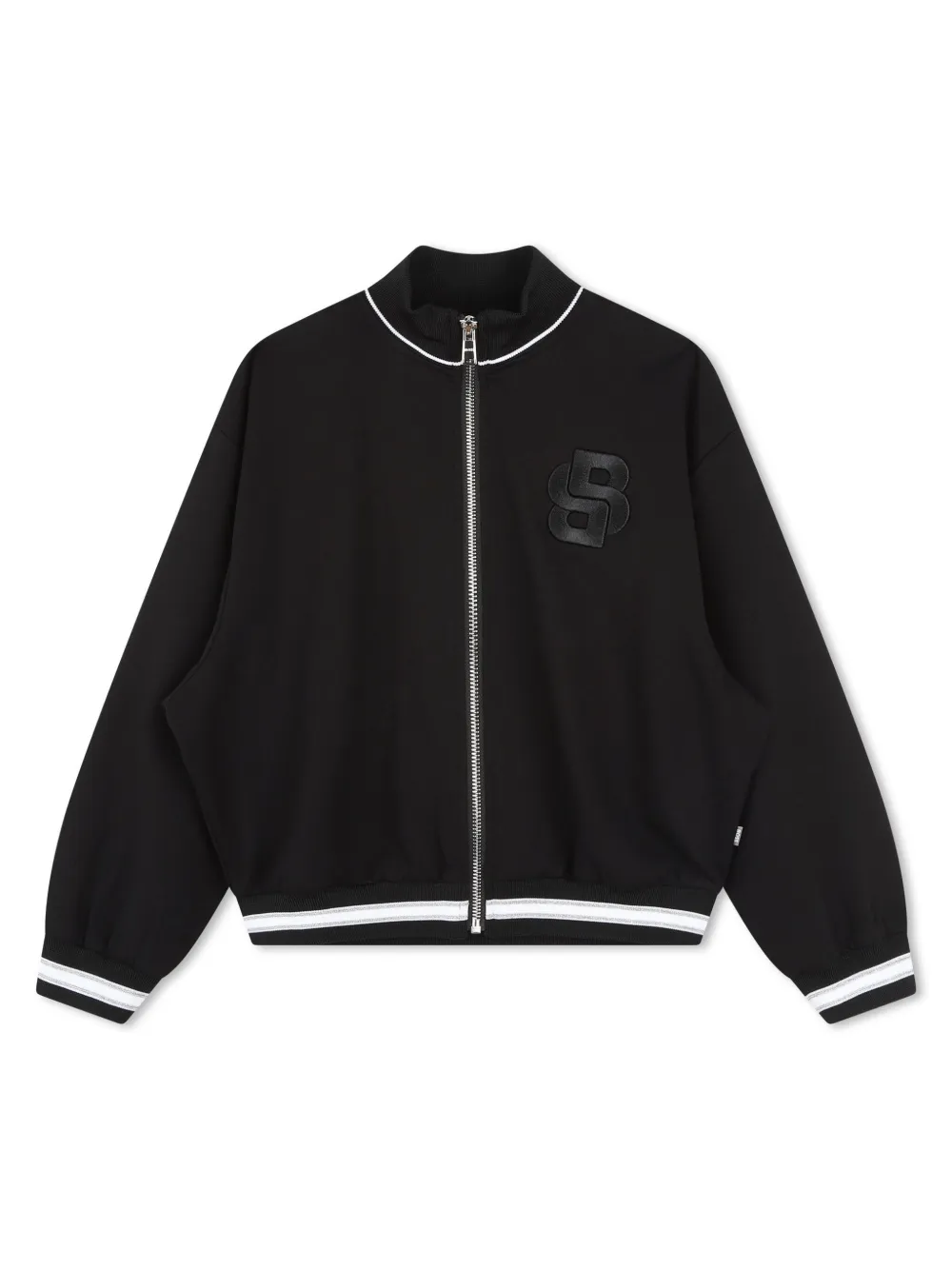 

Толстовка на молнии с логотипом BOSS Kidswear, черный